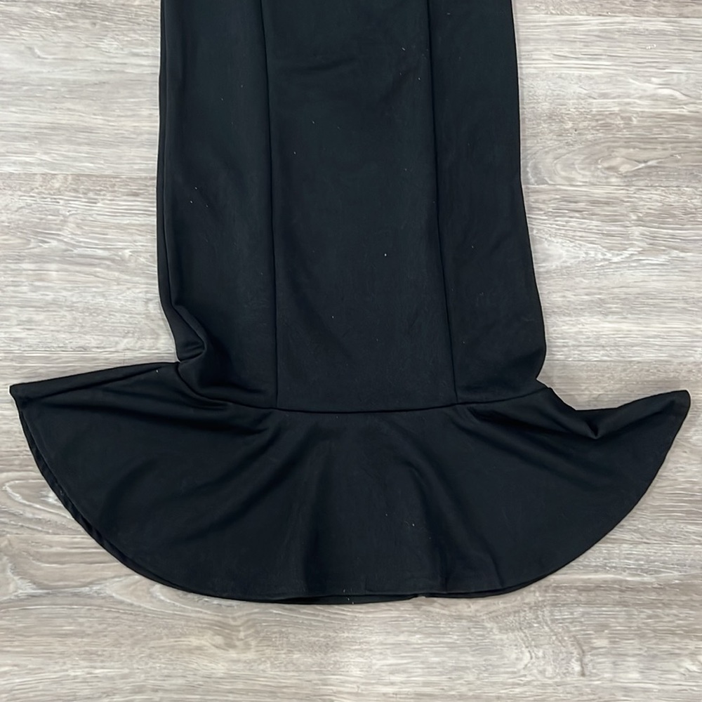 Pretty little thing black Bardot frill hem midi dress - Picture 6 of 8